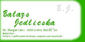 balazs jedlicska business card